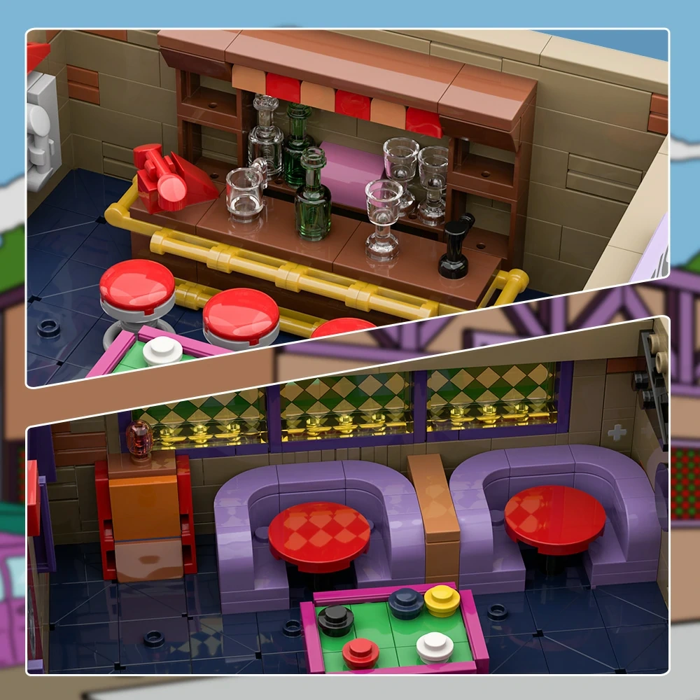 GoBricks MOC 152941 The Simpsons Modular Moe's Tavern