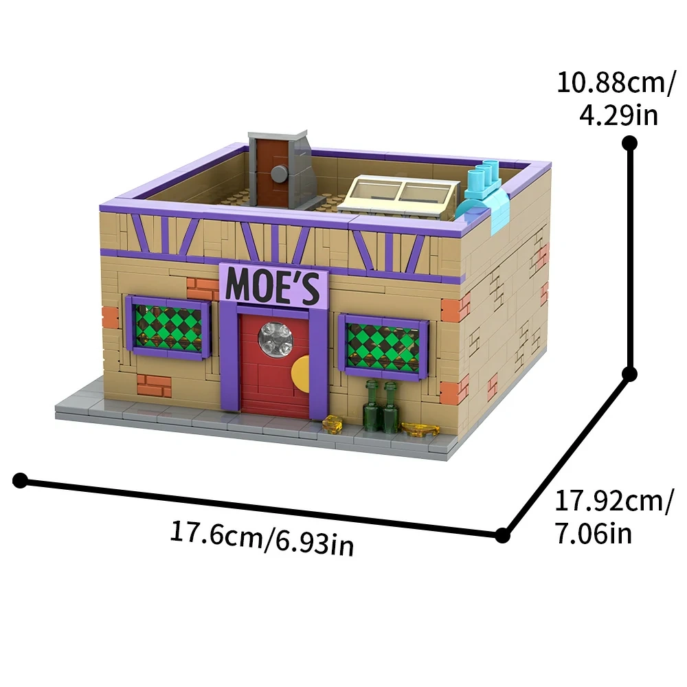 GoBricks MOC 152941 The Simpsons Modular Moe's Tavern