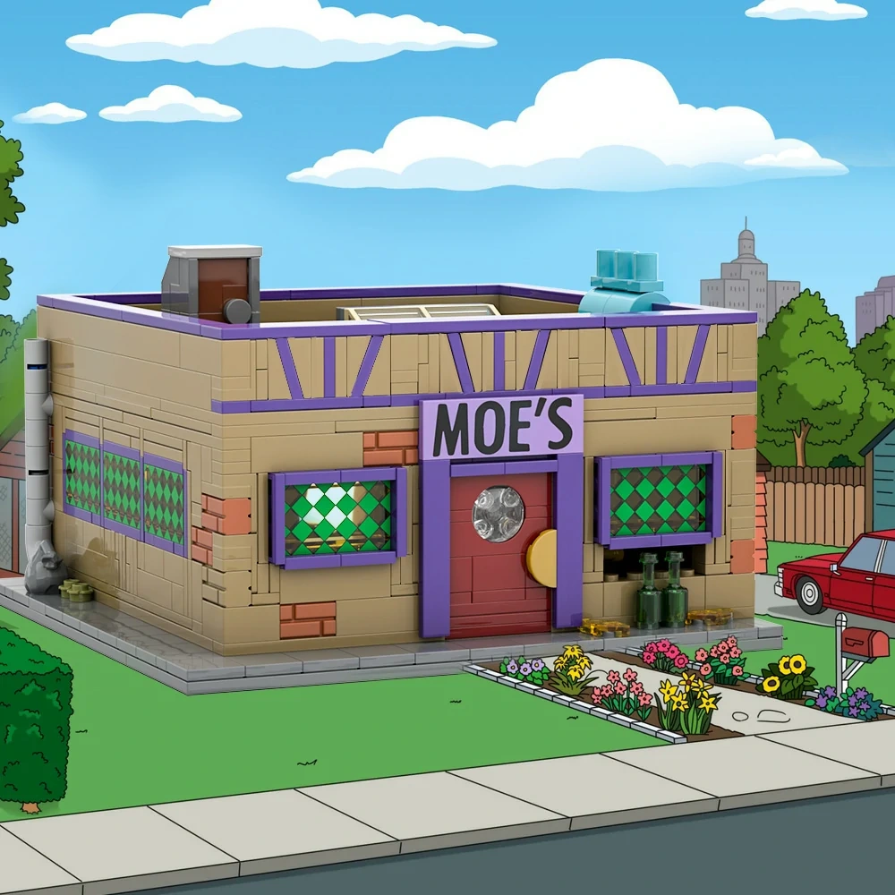 GoBricks MOC 152941 The Simpsons Modular Moe's Tavern