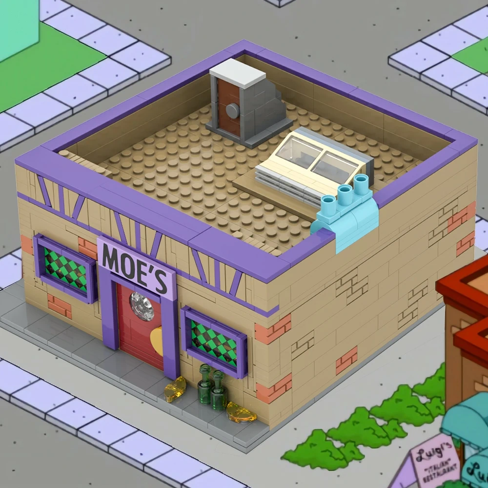 GoBricks MOC 152941 The Simpsons Modular Moe's Tavern