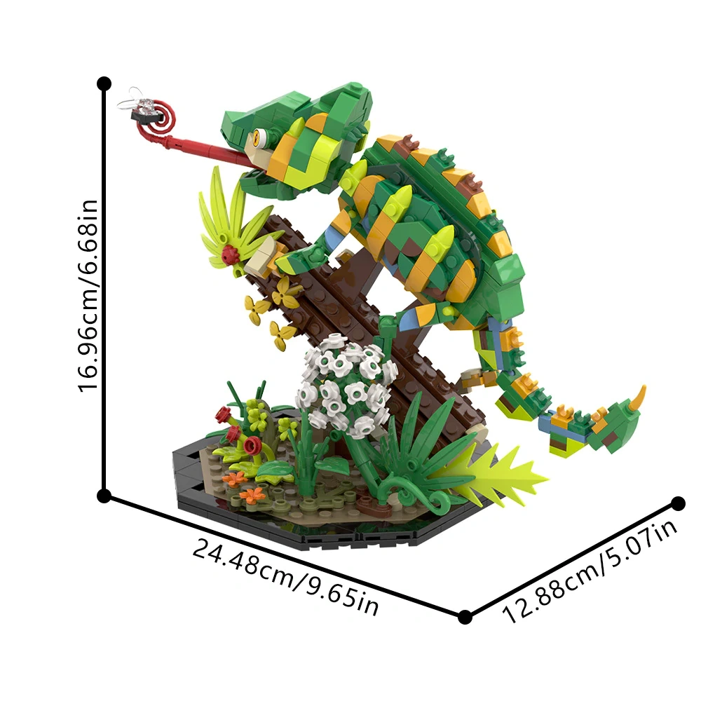 GoBricks MOC S0017 Reptiles Chameleon