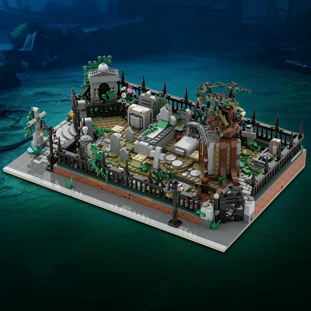 GoBricks MOC A1937 Module Graveyard And Concealed Side 70420 Units