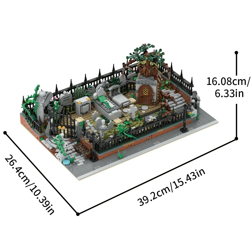 GoBricks MOC A1937 Module Graveyard And Concealed Side 70420 Units