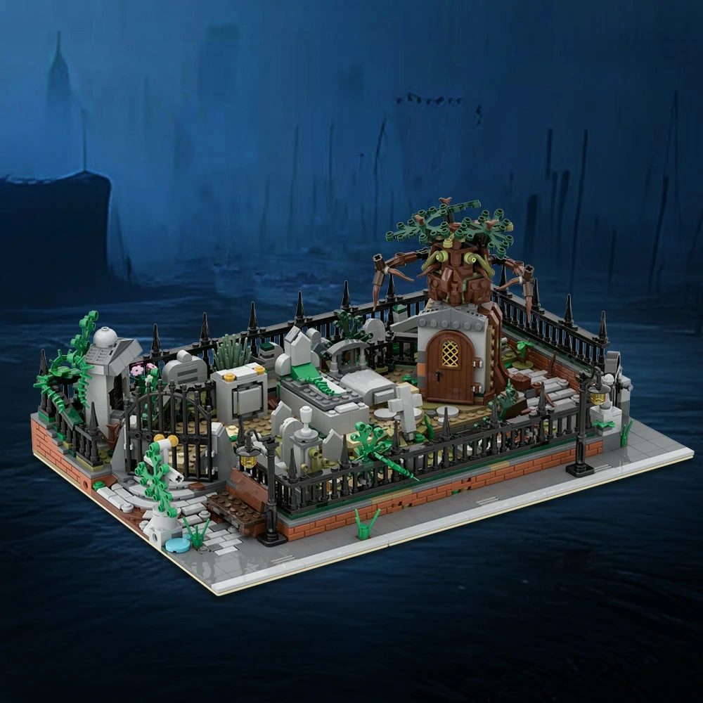 GoBricks MOC A1937 Module Graveyard And Concealed Side 70420 Units