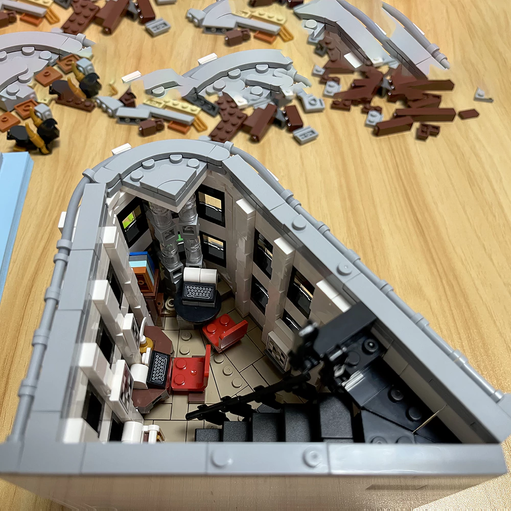 The editorial room on the second floor of the Custom Flatiron Building newspaper office.