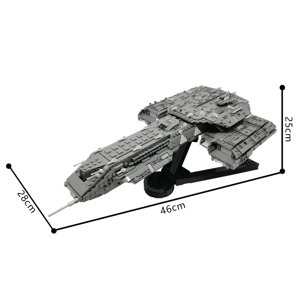 GoBricks MOC 136473 Stargate SG-1 BC-304 Daedalus Deep Space Carrier Midi Scale