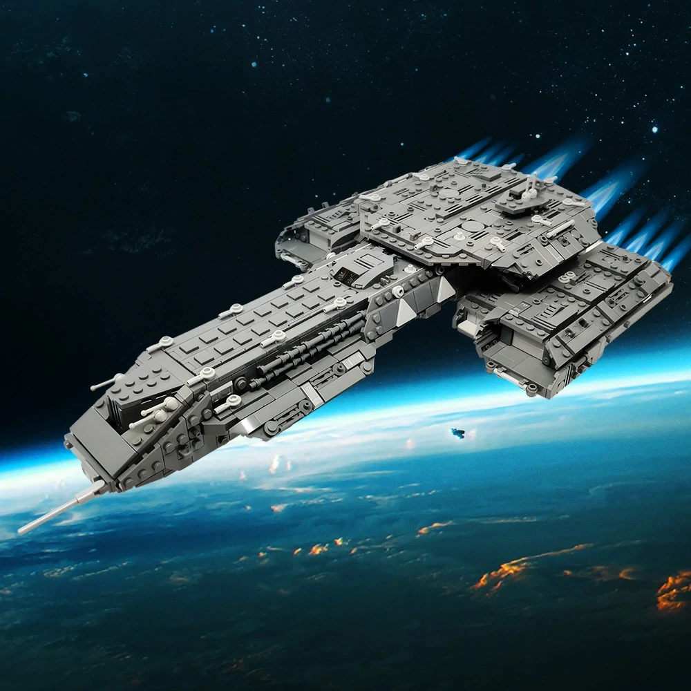 GoBricks MOC 136473 Stargate SG-1 BC-304 Daedalus Deep Space Carrier Midi Scale