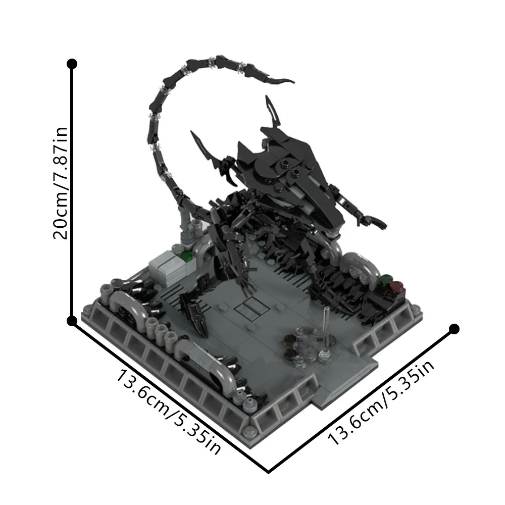GoBricks MOC 199999 Aliens Micro Diorama Series Xenomorph Queen