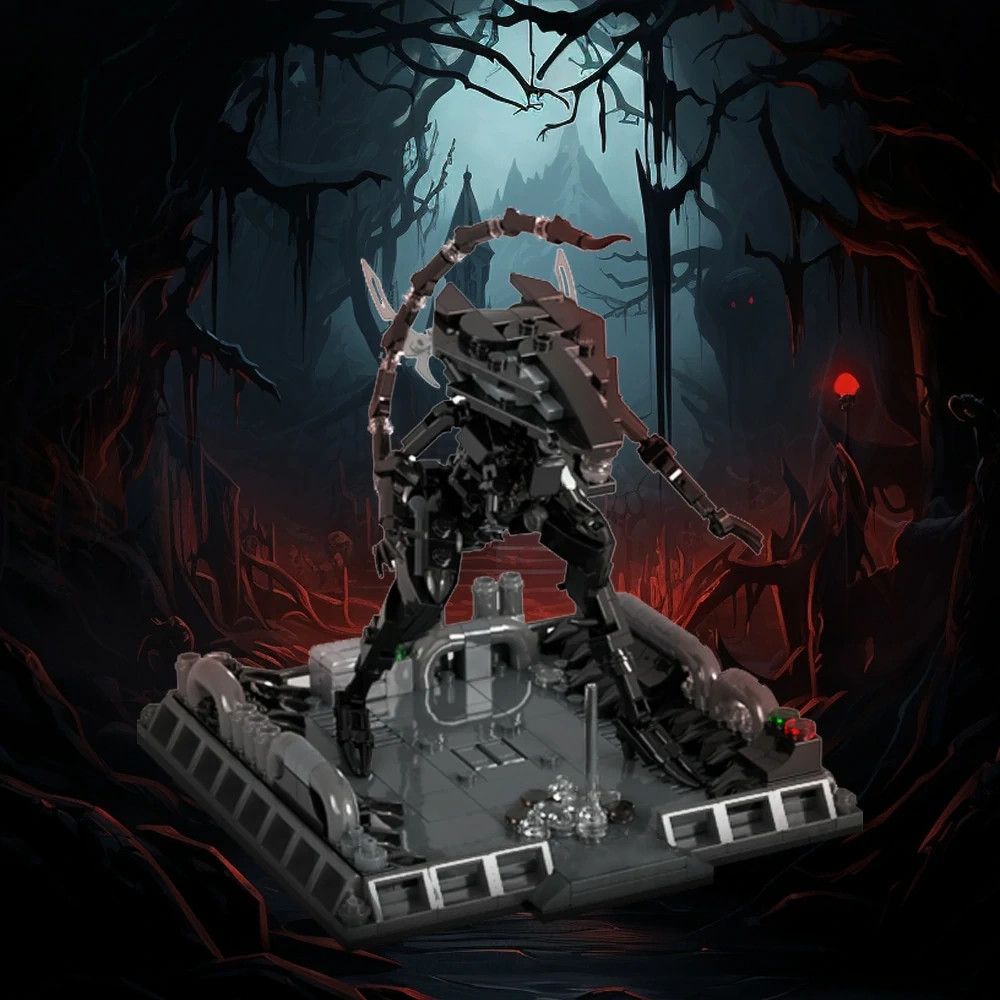 GoBricks MOC 199999 Aliens Micro Diorama Series Xenomorph Queen