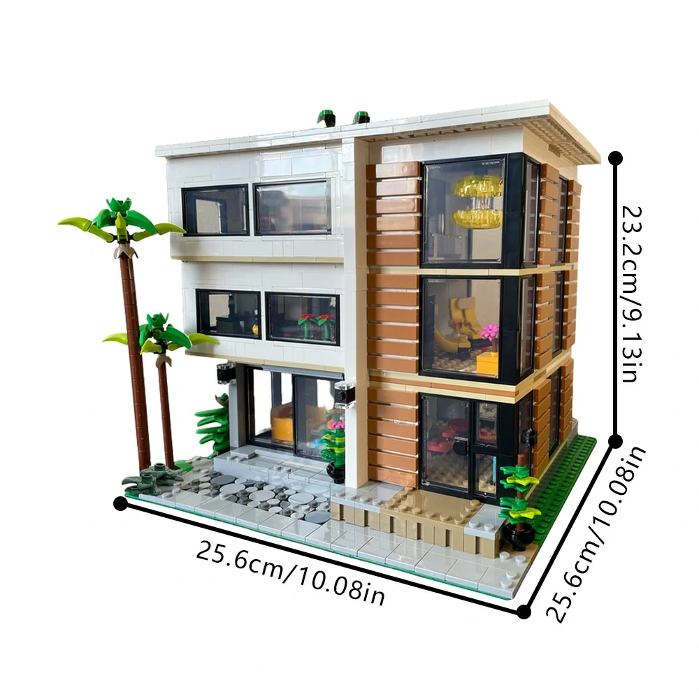 GoBricks MOC 187263 Modern House V2 Modular Alternate Build