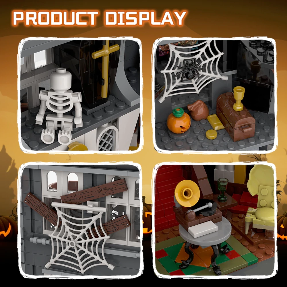 GoBricks MOC S0013 The Addams Family Halloween Haunted House