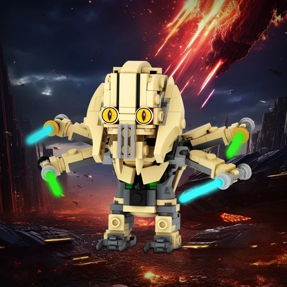 GoBricks MOC 209227 General Grievous Brickheadz The Clone Wars