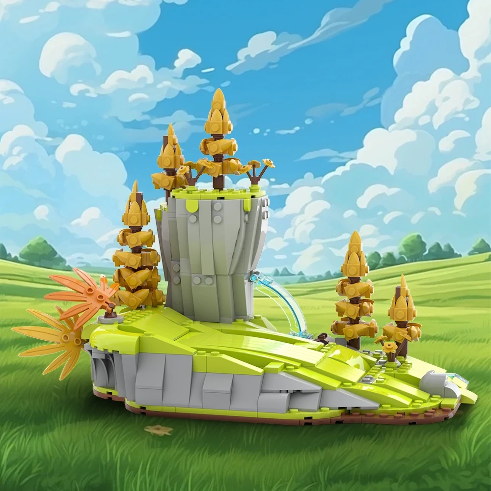 GoBricks MOC A2190 Calvin And Hobbes Tigger Grass Slide Package