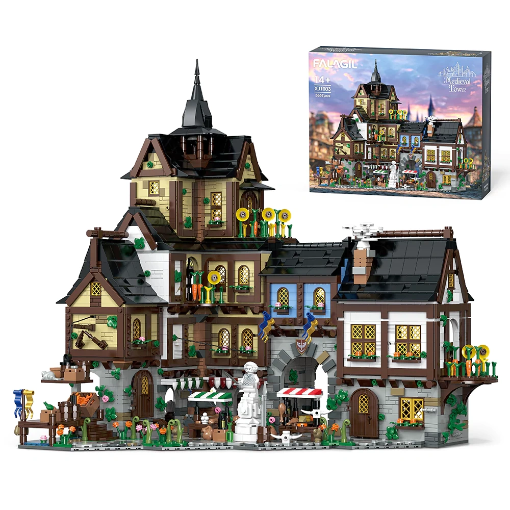 Authentic LEGO Compatible Medieval Town Square Model