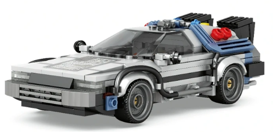 DeLorean Time Machine in the Back To The Future Set