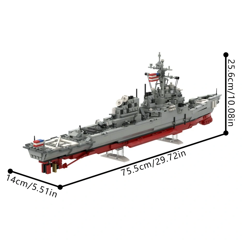 GoBricks MOC 205398 DDG 51 Arleigh Burke Flight I Version