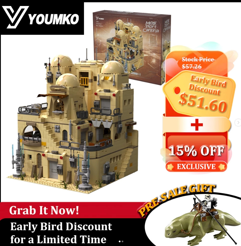 Pre-sale price and gifts of Mos Eisley Cantina model.