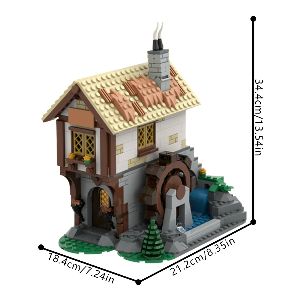 GoBricks MOC 182367 Medieval Town Square Blacksmith 10332 Castle Extension