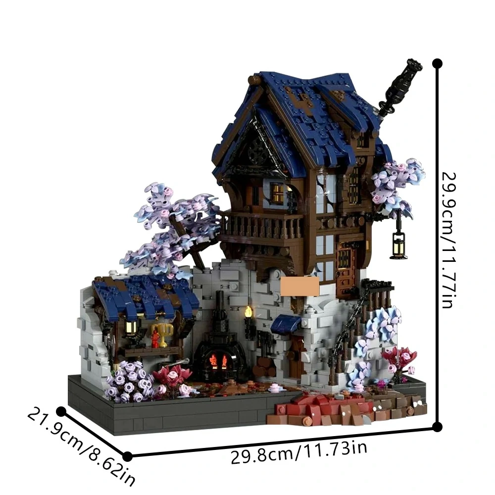 GoBricks MOC 213181 Blacksmith Forge Medieval Fantasy Display Series