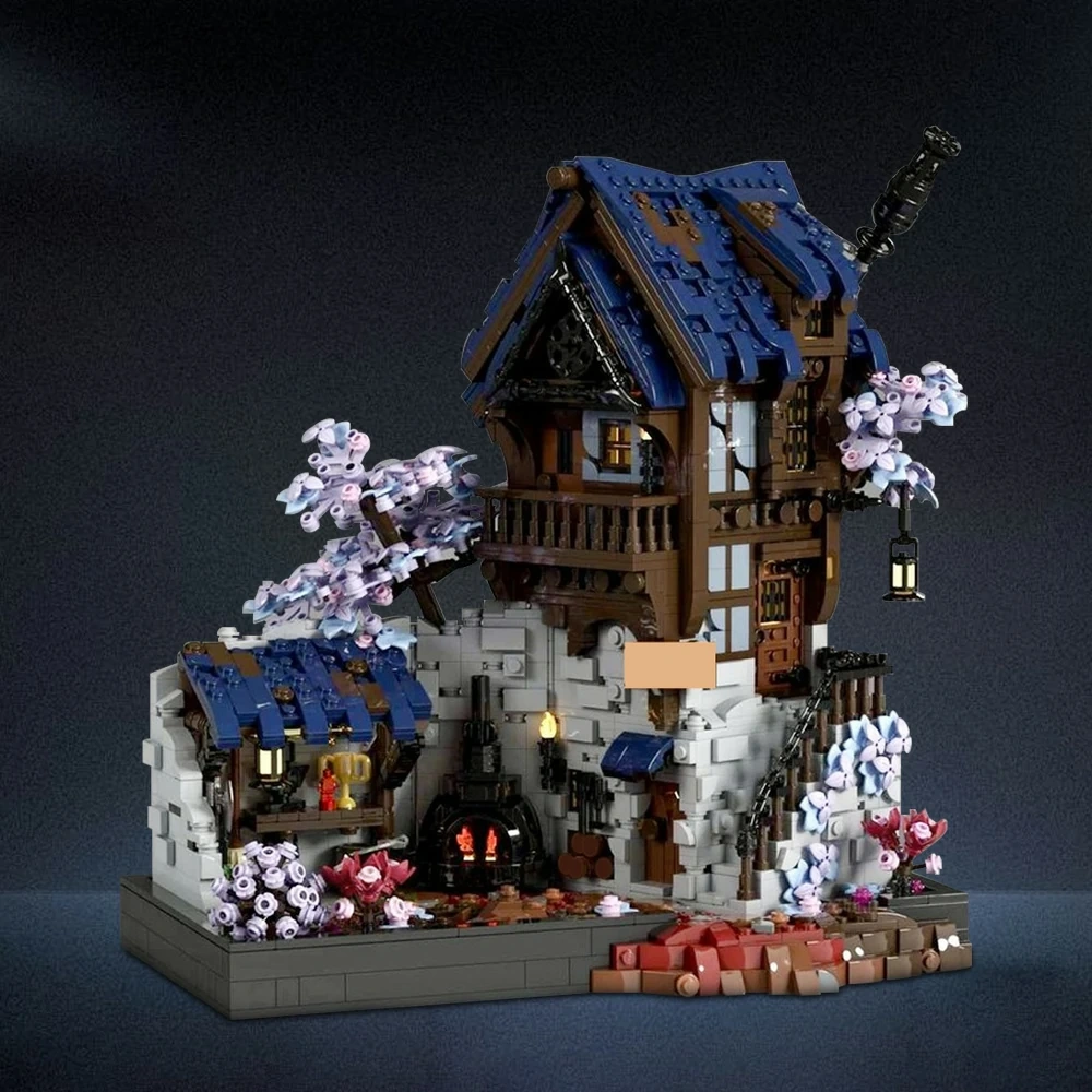 GoBricks MOC 213181 Blacksmith Forge Medieval Fantasy Display Series