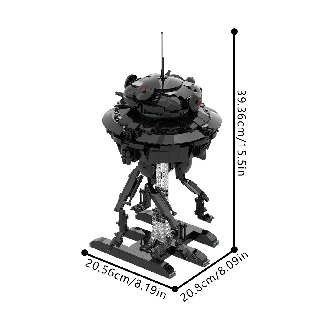 GoBricks MOC A2255 Imperial Probe Droid UCS Scale