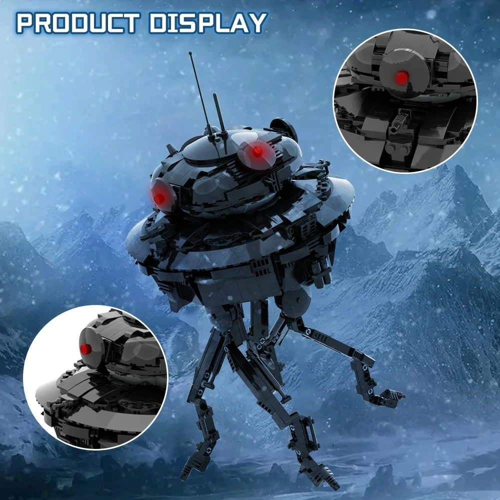 GoBricks MOC A2255 Imperial Probe Droid UCS Scale