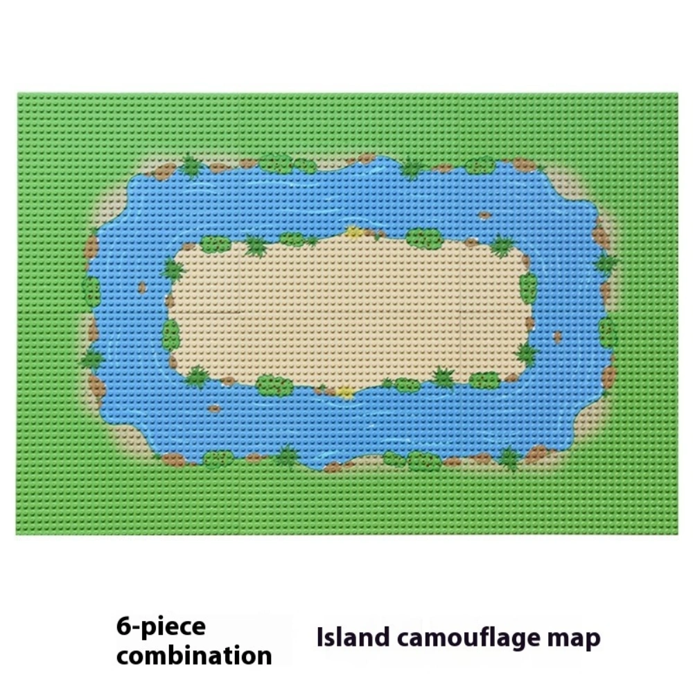 MOC 32x32 Classic Jungle Forest Ocean Building Blocks Base Board
