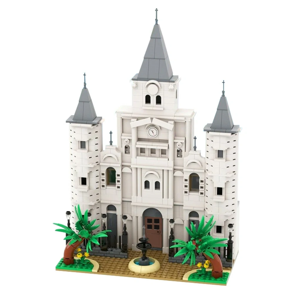 GoBricks MOC 212793 St. Louis Cathedral For River Steamboat 21356