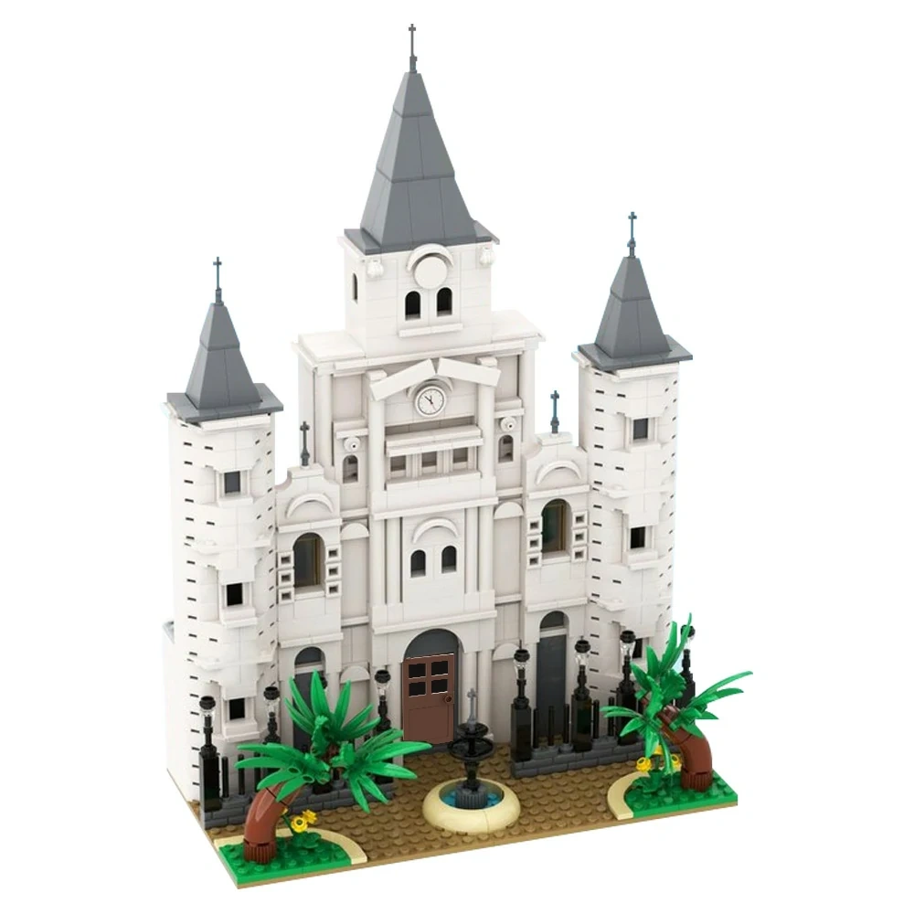 GoBricks MOC 212793 St. Louis Cathedral For River Steamboat 21356