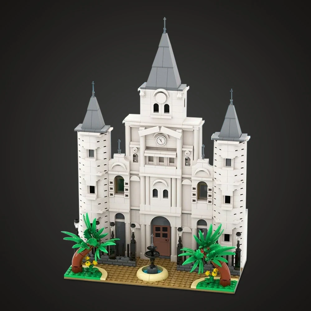 GoBricks MOC 212793 St. Louis Cathedral For River Steamboat 21356