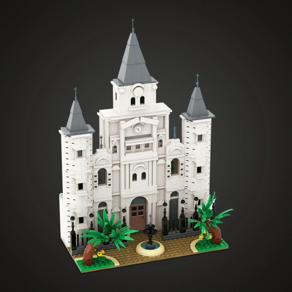GoBricks MOC 212793 St. Louis Cathedral For River Steamboat 21356