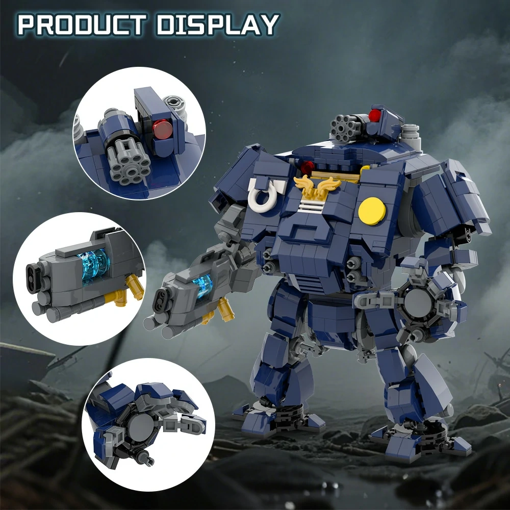 GoBricks MOC 214638 Warhammer 40K Ultramarines Redemptor Dreadnought