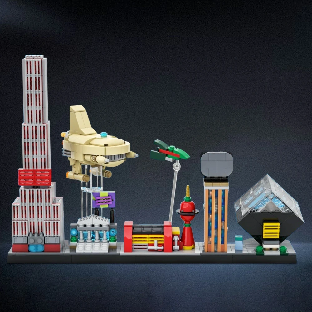GoBricks MOC 85403 Futurama Aloa Mars Skyline