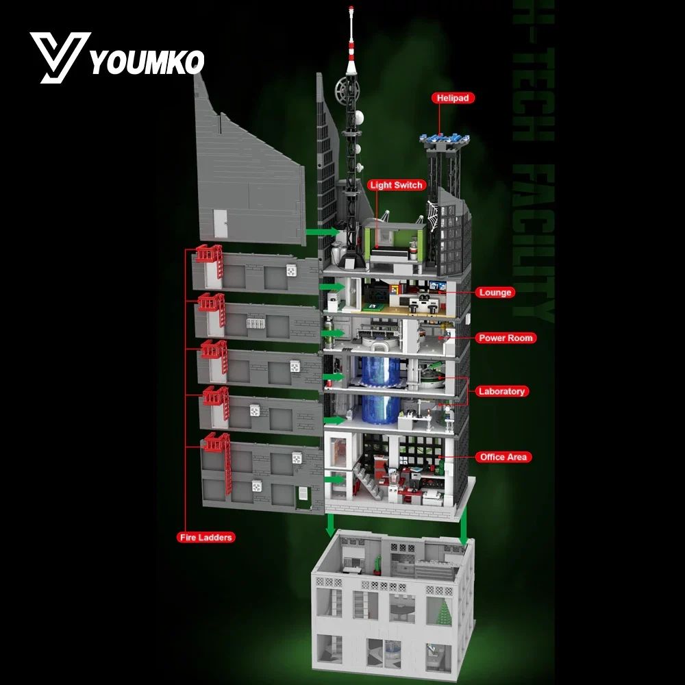 Youmko YM014 Amazing Spider-Man Oscorp Tower US Warehouse Express