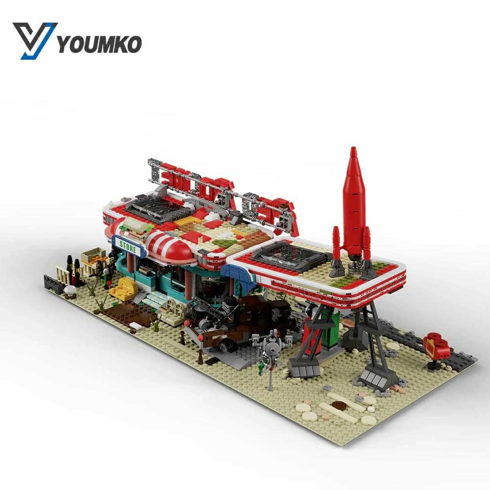 Youmko YM001 Red Rocket Modular Gas Station From Fallout