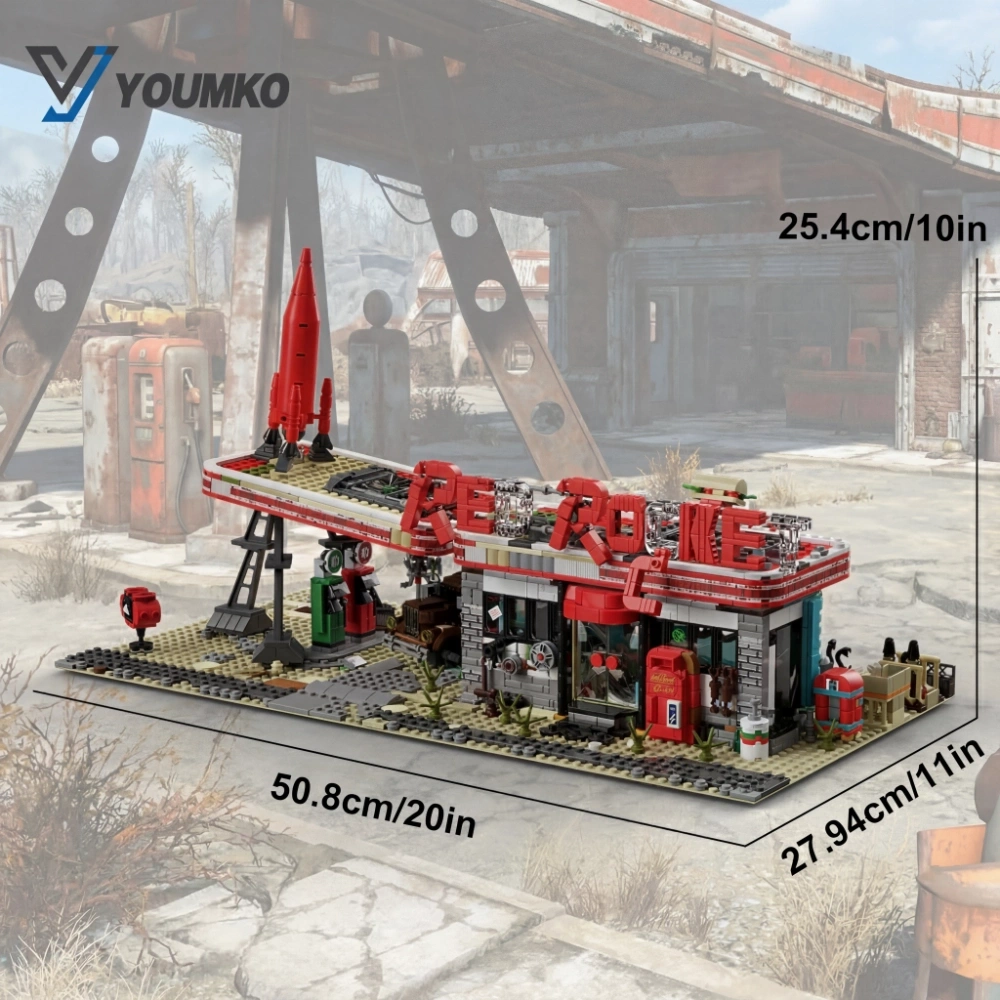 Youmko YM001 Red Rocket Modular Gas Station From Fallout
