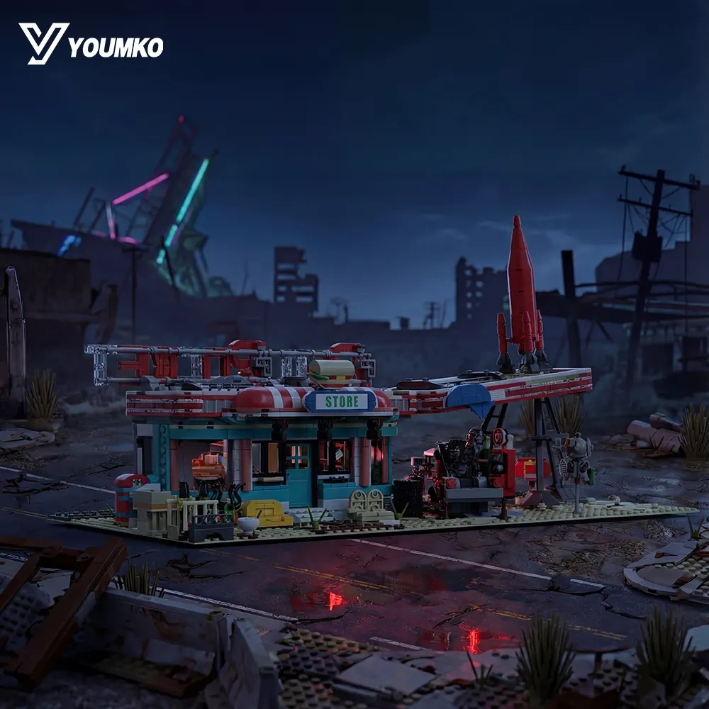 Youmko YM001 Red Rocket Modular Gas Station From Fallout
