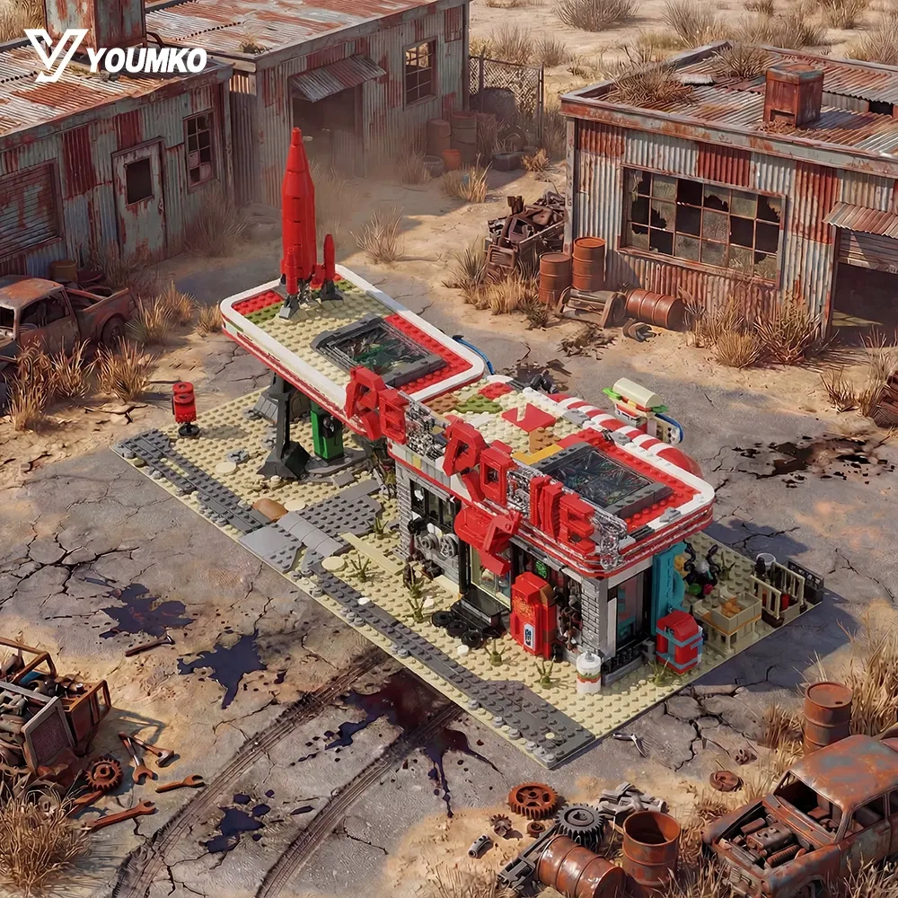 Youmko YM001 Red Rocket Modular Gas Station From Fallout