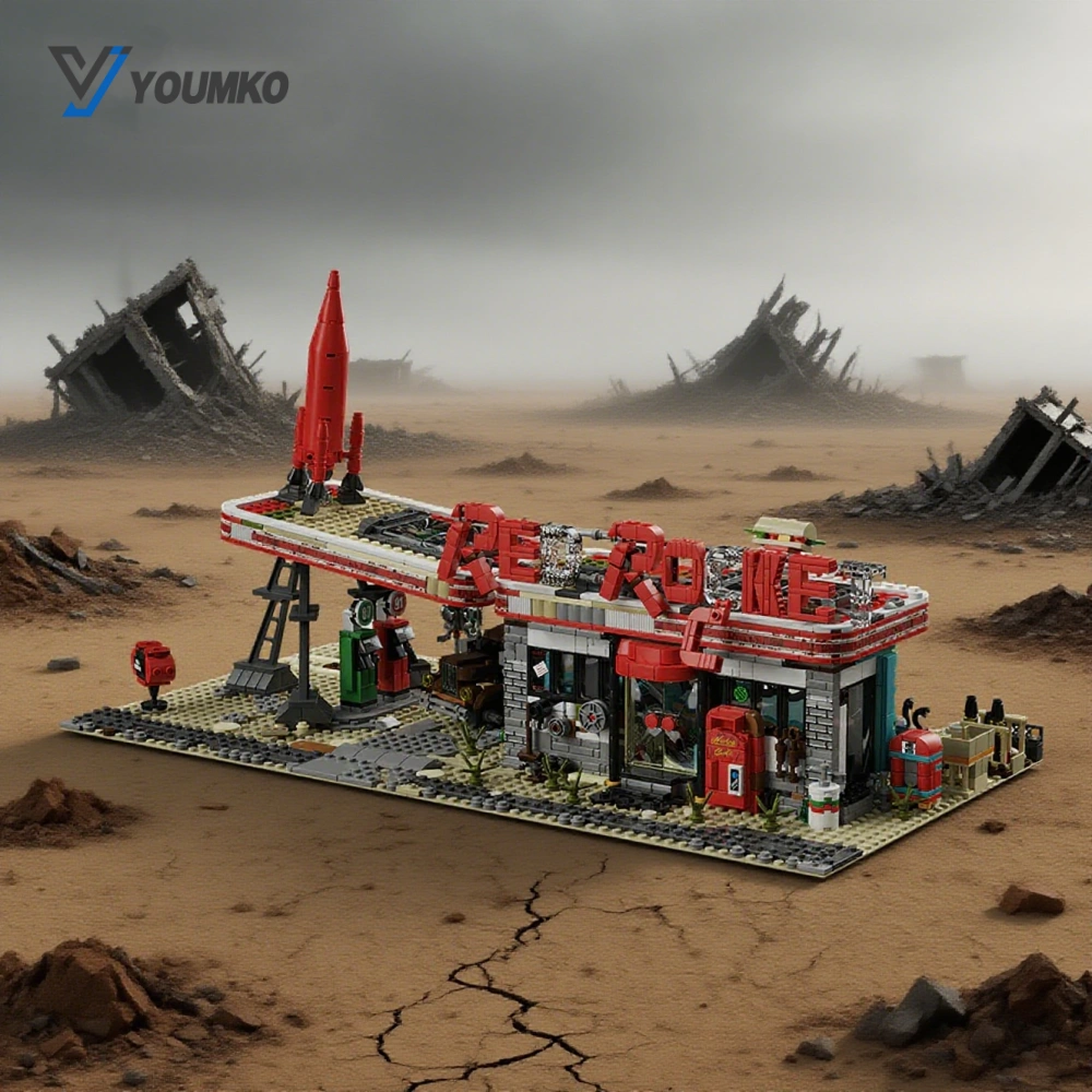 Youmko YM001 Red Rocket Modular Gas Station From Fallout