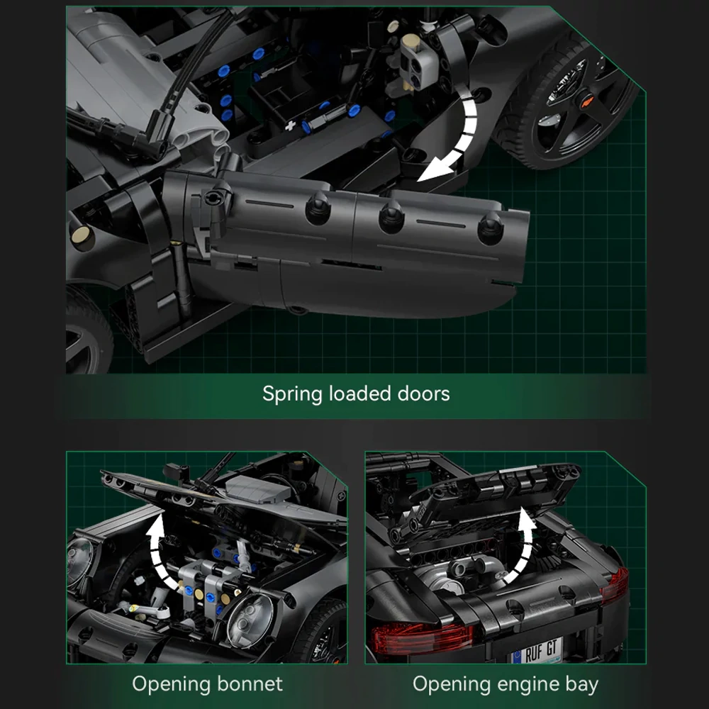 CaDA C63006 RUF GT 2019 Remote-Controlled Sports Car Technic