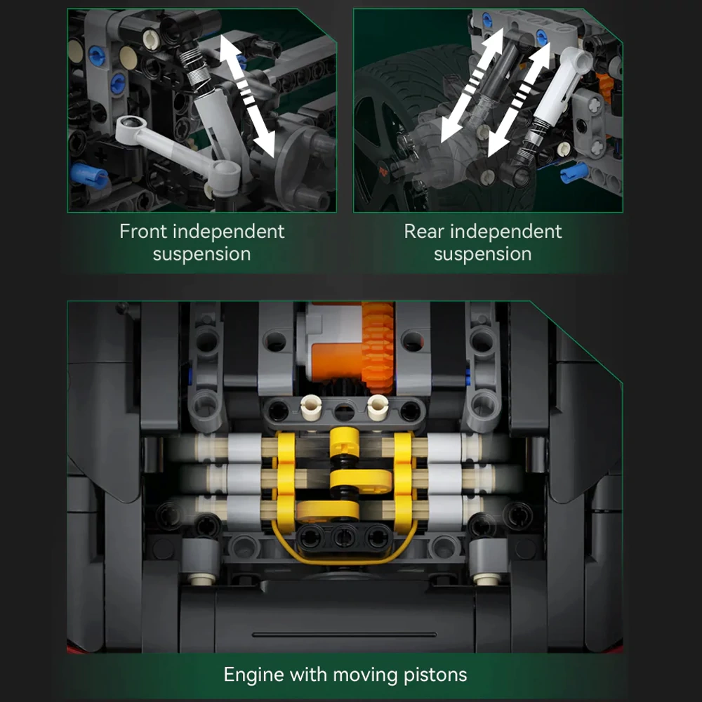 CaDA C63006 RUF GT 2019 Remote-Controlled Sports Car Technic