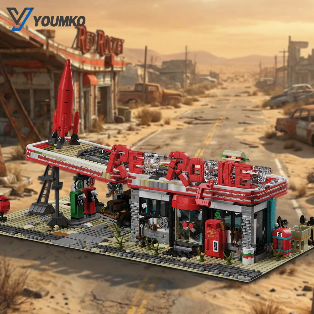 Youmko YM001 Red Rocket Modular Gas Station From Fallout