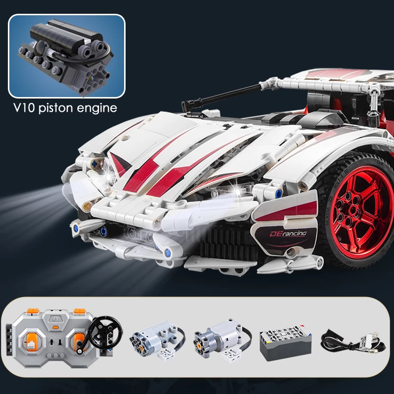 [With Motor] CaDA C61018 Lamborghini Huracan LP 610 Super-Car Technic