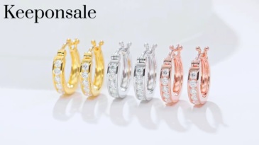 Single Row D Ccolor VVS 0.45CT Moissanite Earrings In Sterling Silver