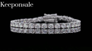 Sparkling Classic Moissanite Diamond Tennis Bracelet/Necklace In Sterling Silver