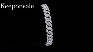 10MM Cuban Bracelet/Chain Moissanite In Sterling Silver