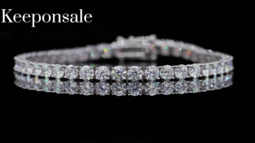 Sparkling Pave Classic 4 Claw Moissanite Diamond Tennis Bracelet/Necklace In Sterling Silver