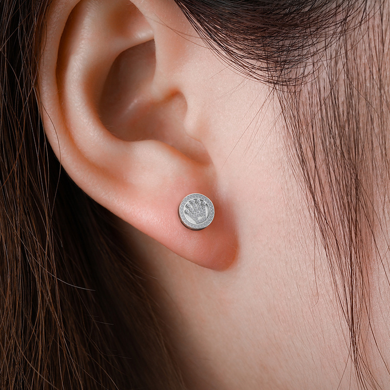 Stud Earrings Moissanite In Sterling Silver