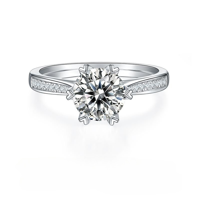 1.5CT Moissanite Ring In Sterling Silver