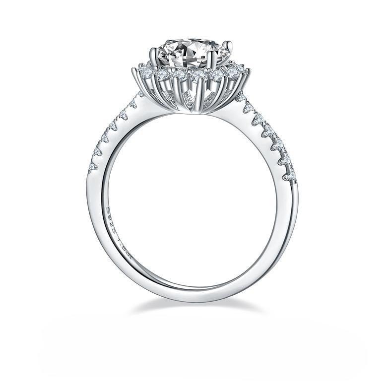 1.5CT Moissanite Ring In Sterling Silver